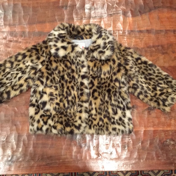 Crewcuts Faux Fur Leopard Print Coat - Picture 2 of 5